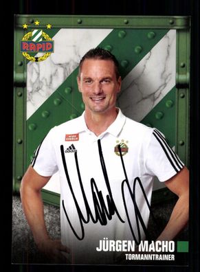 Jürgen Macho Autogrammkarte Rapid Wien 2020-21 Original Signiert