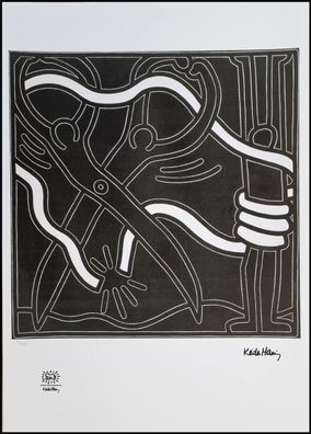 KEITH HARING * Untitled * signed lithograph * limited # 21/150 (Gr. 50 cm x 70 xm)