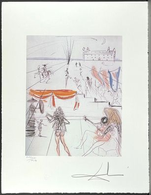 Salvador DALI * Santiago de Compostela * 50 x 65 cm * signed lithograph * limited