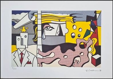 ROY Lichtenstein * Landscape with Figures * signed lithograph * limited # 71/150