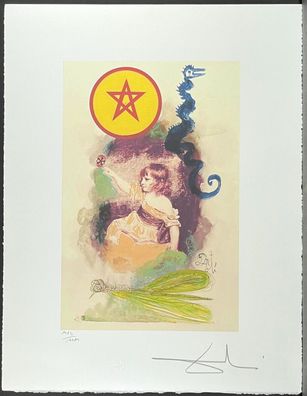 Salvador DALI * Valet of Pentacles * 50 x 65 cm * signed lithograph * limited