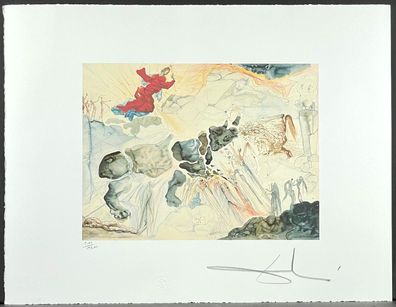 Salvador DALI * Rhinoceros in Disinte...* 50 x 65 cm * signed lithograph * limited