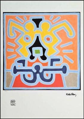 KEITH HARING * Untitled * signed lithograph * limited # 10/150 (Gr. 50 cm x 70 cm)