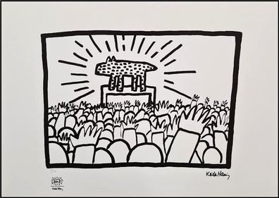 KEITH HARING * Untitled * signed lithograph * limited # 18/150 (Gr. 50 cm x 70 cm)