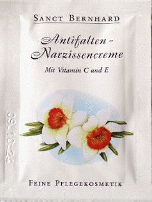 Sanct Bernhard Antifalten Narzissencreme mit Vitamin C und E 2ml Reisegröße