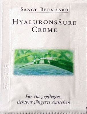 Sanct Bernhard Hyaluronsäure-Creme Gesichtscreme 2ml Reisegröße
