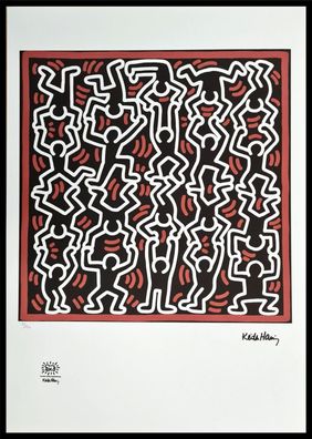 KEITH HARING * Untitled * signed lithograph * limited # 95/150 (Gr. 50 cm x 70 cm)