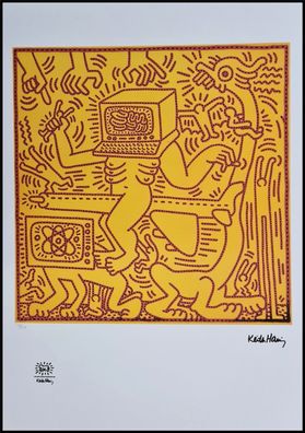 KEITH HARING * Untitled * signed lithograph * limited # 30/150 (Gr. 50 cm x 70 xm)