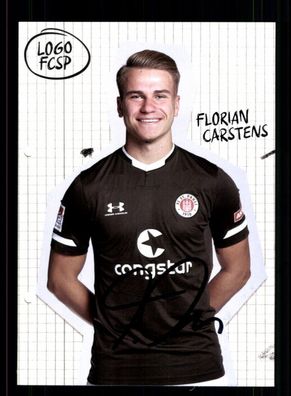 Florian Carstens Autogrammkarte FC ST. Pauli 2019-20 Original Signiert