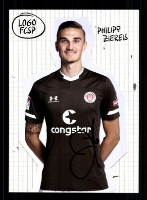 Philipp Ziereis Autogrammkarte FC ST. Pauli 2019-20 Original Signiert