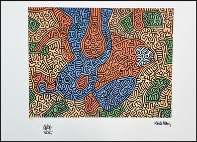 KEITH HARING * Untitled * signed lithograph * limited # 75/150 (Gr. 50 cm x 70 cm)