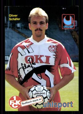 Oliver Schäfer Autogrammkarte 1 FC Kaiserslautern 1992-93 Uhlsport Orig. Sign.