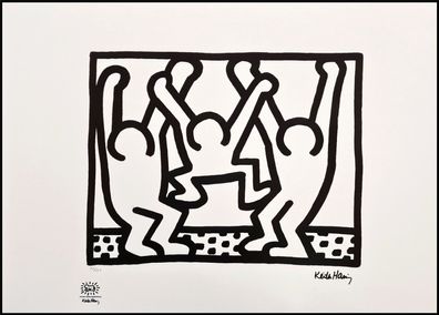 KEITH HARING * Untitled * signed lithograph * limited # 132/150 (Gr. 50 cm x 70 cm)