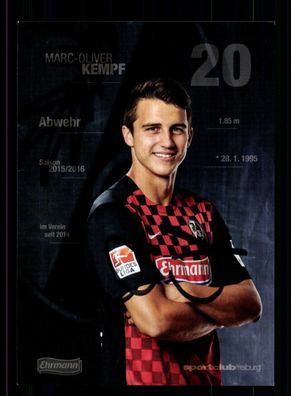 Marc Oliver Kempf Autogrammkarte SC Freiburg 2015-16 Original Signiert