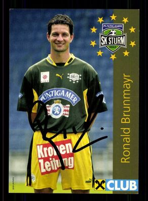 Ronald Brunmayr Autogrammkarte Sturm Graz Original Signiert