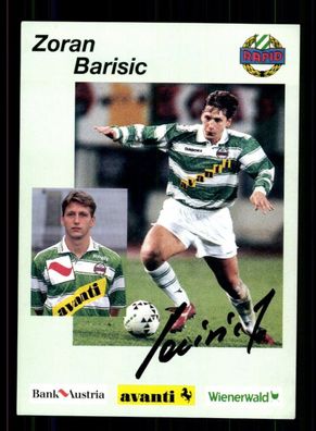 Zoran Barisic Autogrammkarte Rapid Wien 1995-96 Original Signiert