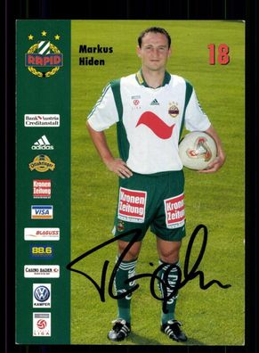 Markus Hiden Autogrammkarte Rapid Wien 2002-03 Original Signiert
