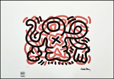 KEITH HARING * Ludo 3 * signed lithograph * limited # 22/150 (Gr. 50 cm x 70 cm)