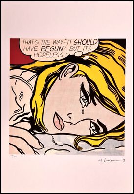 ROY Lichtenstein * Hopeless * signed lithograph * limited # 99/150