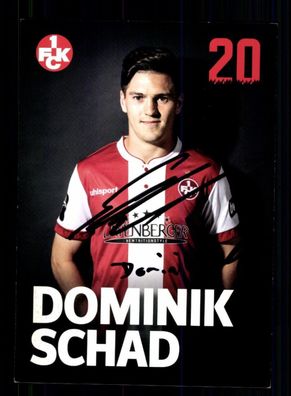 Dominik Schad Autogrammkarte 1 FC Kaiserslautern 2018-19 Original Signiert