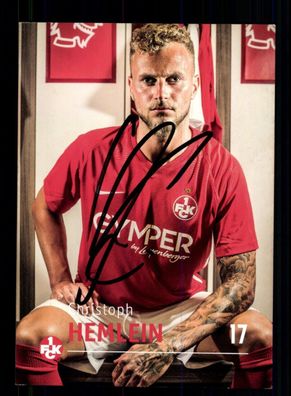 Christoph Hemlein Autogrammkarte 1 FC Kaiserslautern 2019-20 Original Signiert