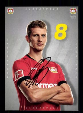 Lars Bender Autogrammkarte Bayer Leverkusen 2019-20 Original Signiert
