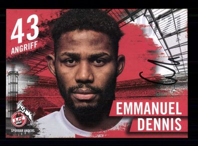 Emmanuel Dennis Autogrammkarte 1 FC Köln 2020-21 Original Signiert