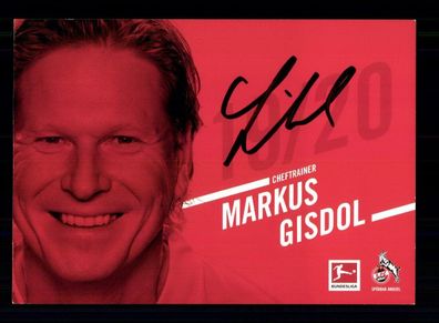 Markus Gisdol Autogrammkarte 1 FC Köln 2019-20 Original Signiert