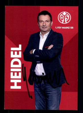 Christian Heidel Autogrammkarte FSV Mainz 05 2020-21 Original Signiert