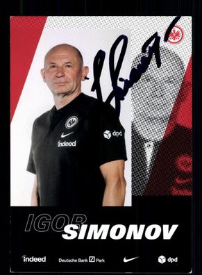 Igor Simonov Autogrammkarte Eintracht Frankfurt 2020-21 Original Signiert