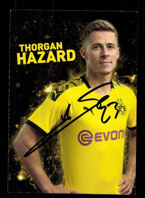 Thorgan Hazard Autogrammkarte Borussia Dortmund 2019-20 Original Signiert