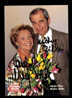 Nadja Tiller und Walter Giller Autogrammkarte Original Signiert # BC 200204