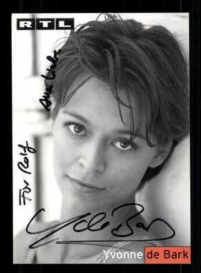 Yvonne de Bark RTL Autogrammkarte Original Signiert # BC 200330