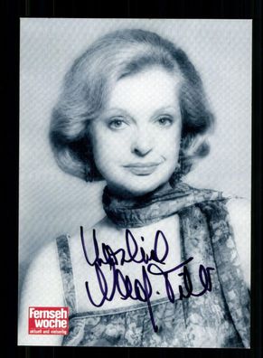 Nadja Tiller Autogrammkarte Original Signiert # BC 200368