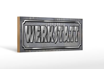 Holzschild Hinweis 27x10 cm Werkstatt Geschenk Holz Deko Schild wooden sign