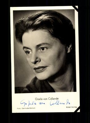 Gisela von Collande Rüdel Autogrammkarte Original Signiert # BC 201608