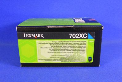Lexmark 702XC Toner Cyan 70C2XC0 -B