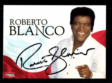 Roberto Blanco Autogrammkarte Original Signiert ## BC 202884