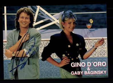 Gino DÓro Autogrammkarte Original Signiert ## BC 202895