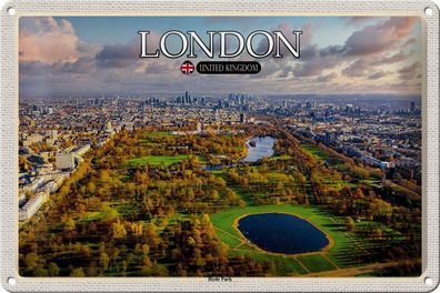 Blechschild Reise London England Hyde Park 30x20 cm Geschenk Schild tin sign