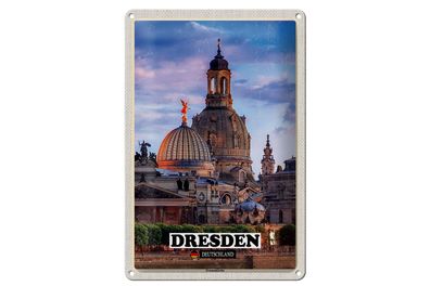 Blechschild Städte Dresden Deutschland Frauenkirche 20x30 cm Schild tin sign