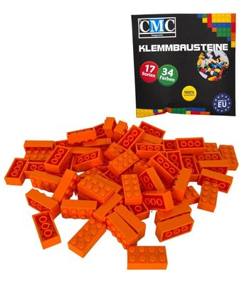 150 Klemmbausteine Basic 2x4 Noppen 8er Bausteine Brick hell Orange MOC