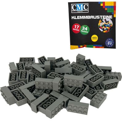 150 Klemmbausteine Basic 2x4 Noppen 8er Bausteine Brick Grau MOC