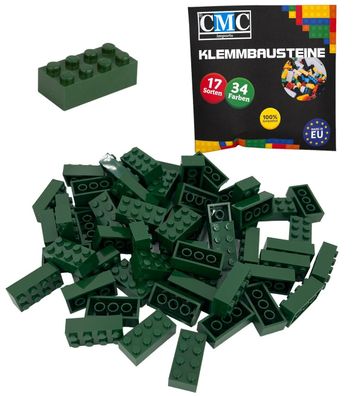150 Klemmbausteine Basic 2x4 Noppen 8er Bausteine Brick Moos Grün MOC