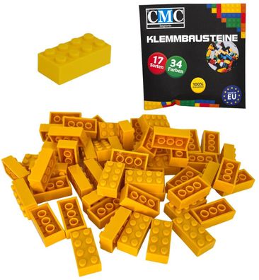 150 Klemmbausteine Basic 2x4 Noppen 8er Bausteine Brick Sonnen Gelb MOC