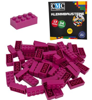 150 Klemmbausteine Basic 2x4 Noppen 8er Bausteine Brick Purpur Lila MOC