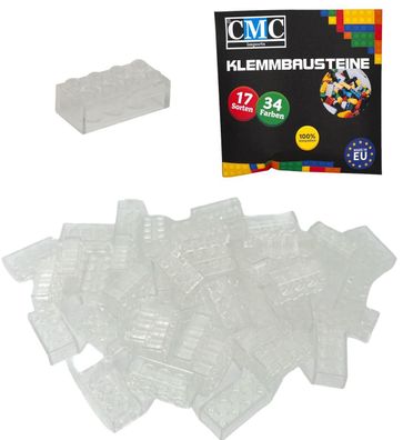 150 Klemmbausteine Basic 2x4 Noppen 8er Bausteine Brick Transparent Clear MOC