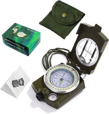 Grüner Kompass, Sichtkompass, Militärkompass, Geologie, Campingkompass, Wanderkompass
