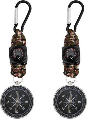 Kompass am Schlüsselanhänger Karabiner mit Kompass Schlüsselring Tragbarer Kompass 4