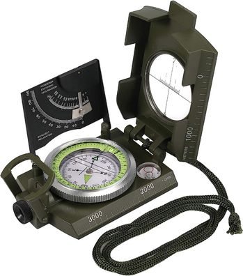 Professioneller Militär-Wanderkompass mit Neigungsmesser Metall-Peilkompass Navigatio